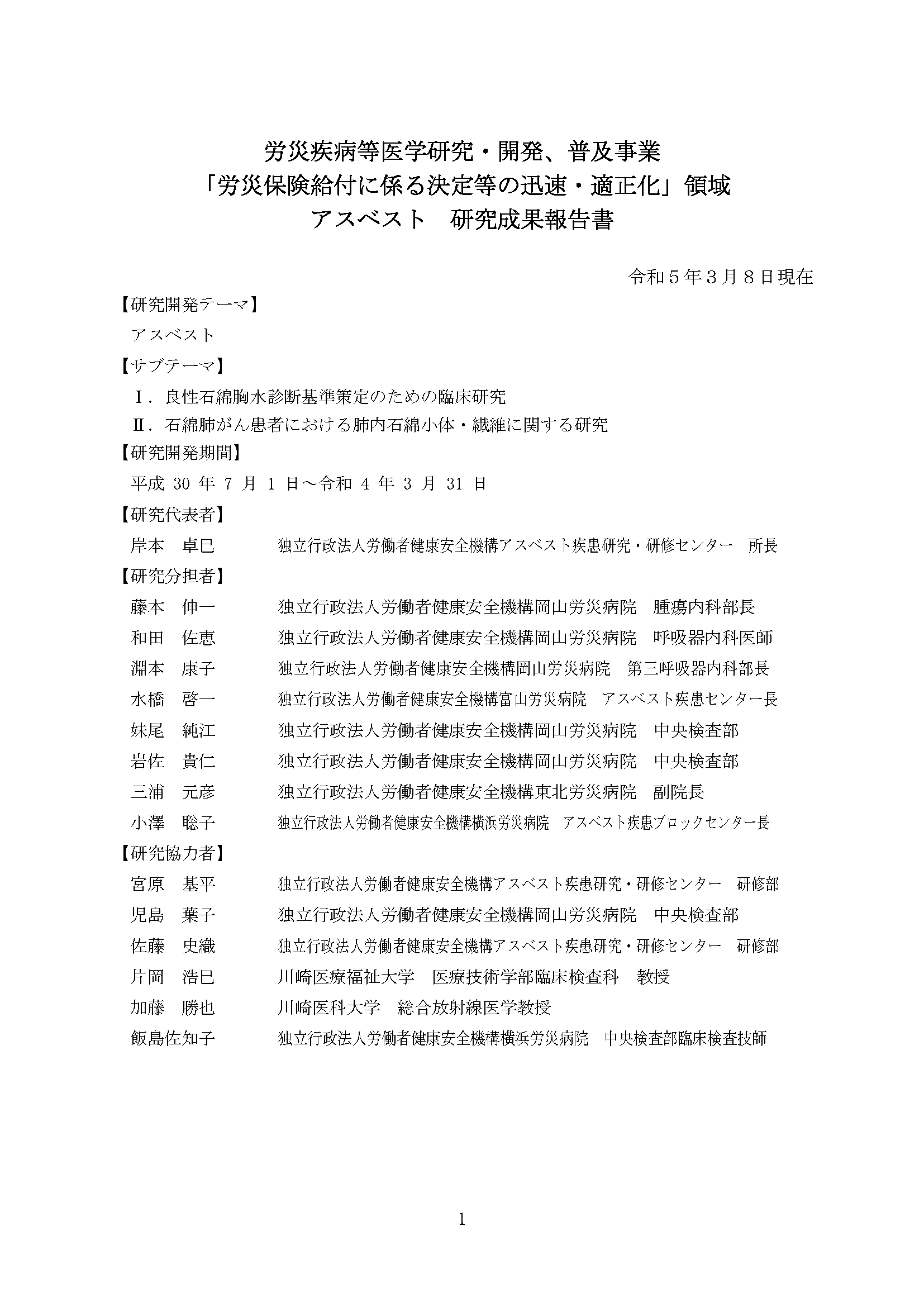 研究成果報告書